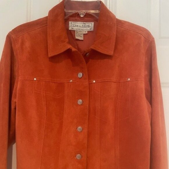 Live a Little Orange Suede Jacket – MEDIUM - Picture 2 of 7